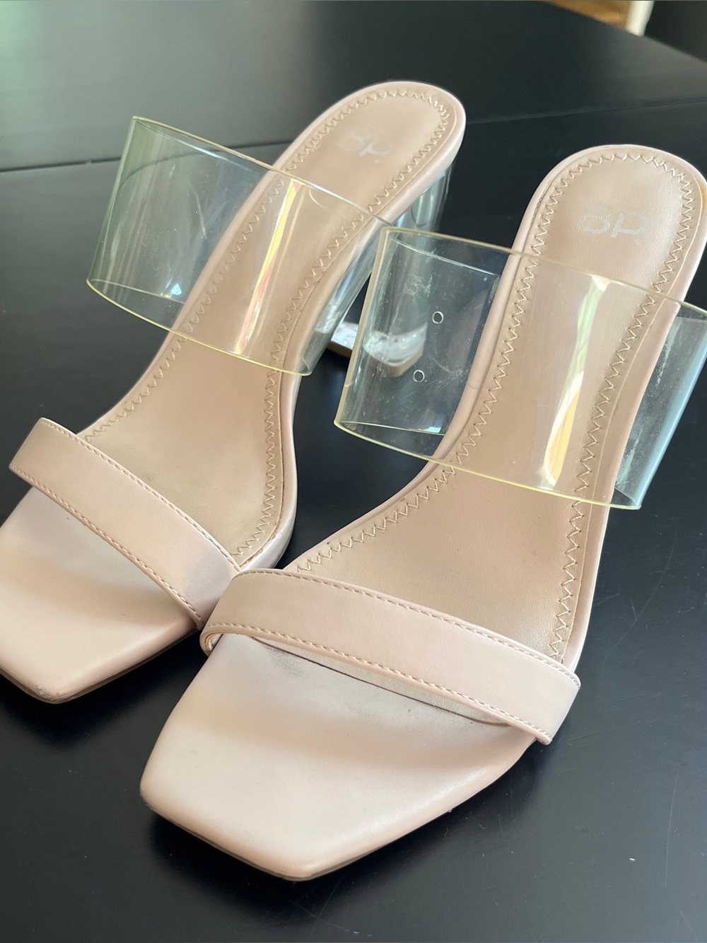 BP nude and clear heels excellent condition size 6.5